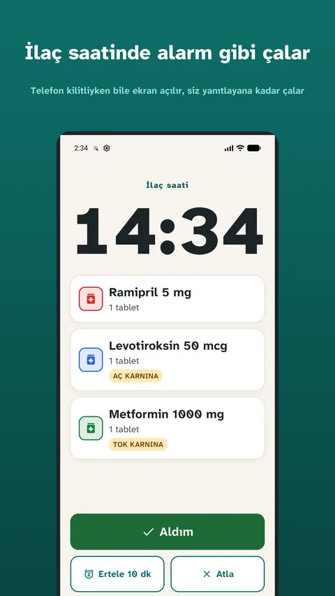 İlaç Saati ekran görüntüsü