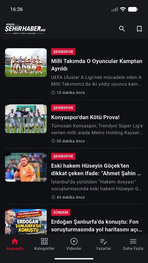 Konya Şehir Haber ekran görüntüsü